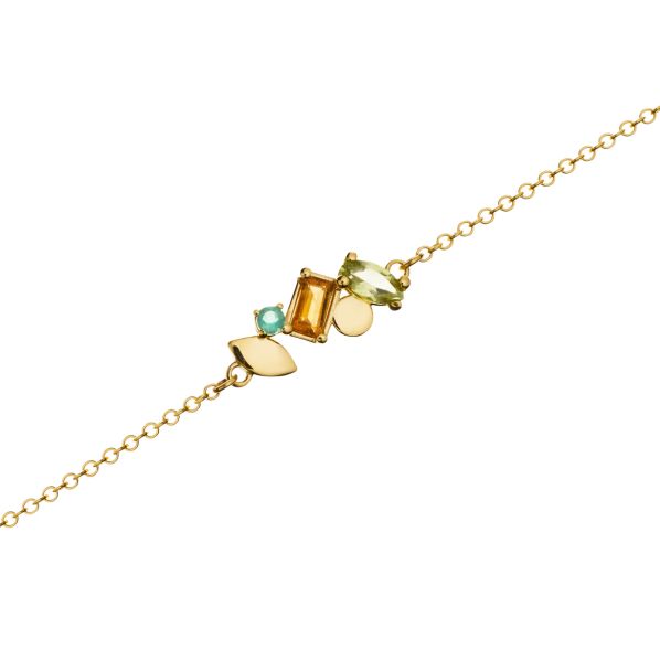 Le bonbons bracelet - gold 9Κ, semi-precious stones