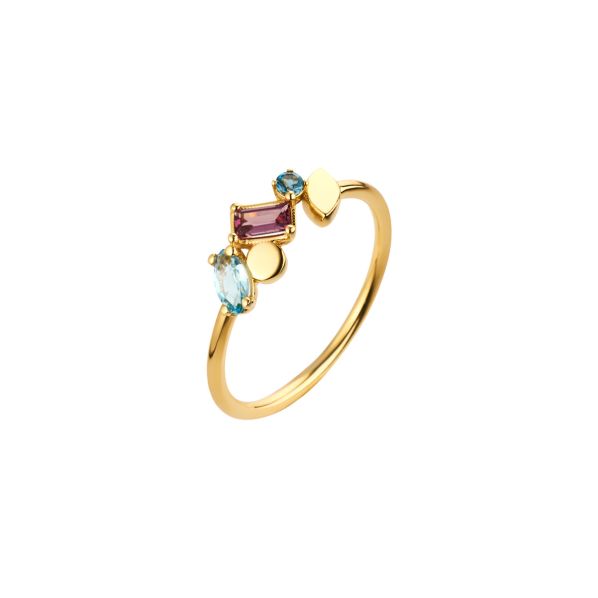 Le bonbons Ring - gold 9Κ,semi-precious stones