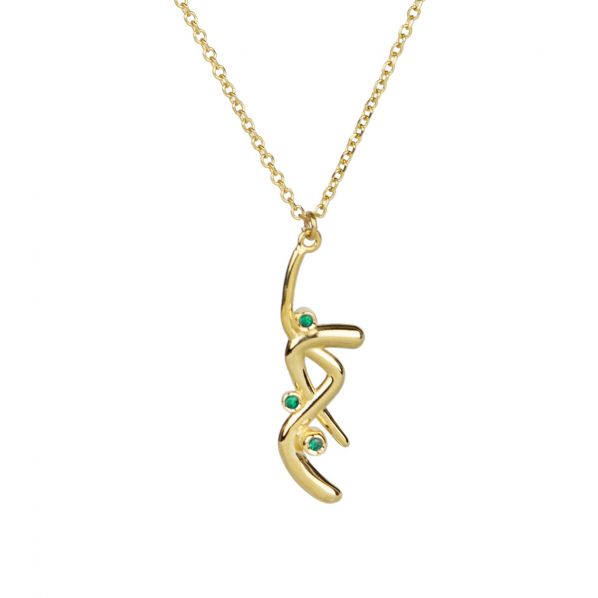 Euphoria Pendant - gold, emerald