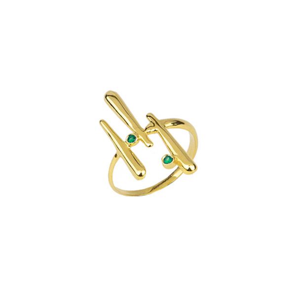 Euphoria Ring - gold, emerald