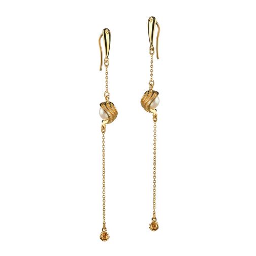 Energy  Earrings - gold, pearl