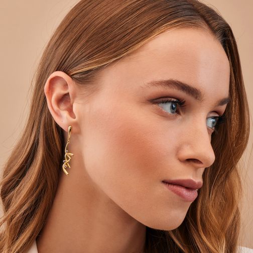 Euphoria Earrings - gold, sapphire