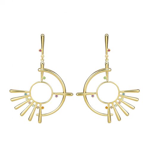Euphoria Earrings - gold, semi-precious stones