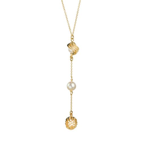 Energy pendant - gold, pearl