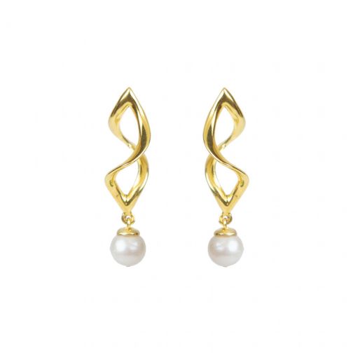 Genesis Earrings - silver, pearl