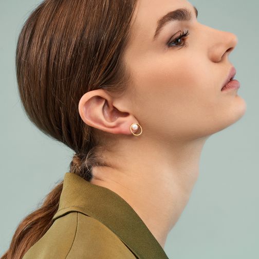 Harmony Earrings - silver, pearl