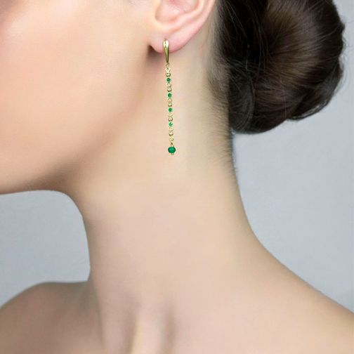 Plethora Earrings - silver, zircon, agate