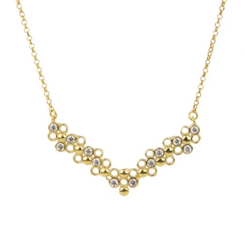Plethora Necklace - silver, zircon