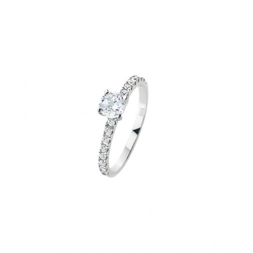 Solitaire Ring - white gold 18Κ, diamond