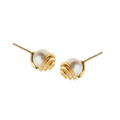 Energy  Earrings - gold, pearl
