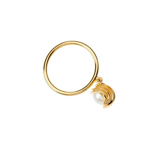 Energy Ring - gold, pearl