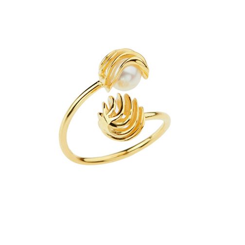 Energy Ring - gold, pearl