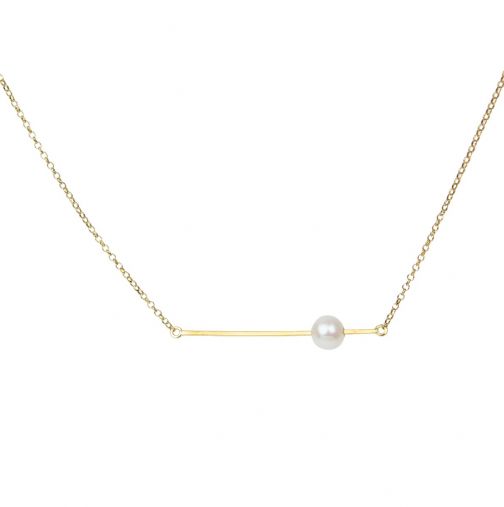 Schemata Pendant - silver, pearl