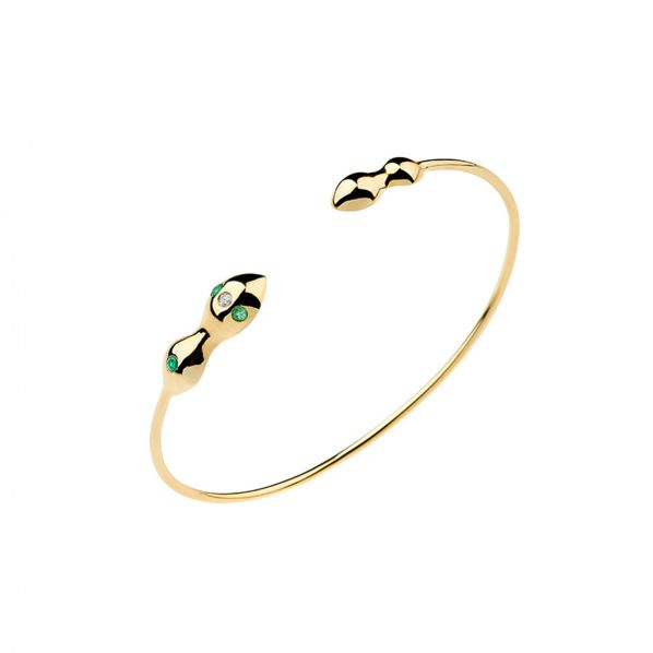 Rhea Bracelet - gold, emerald, diamond