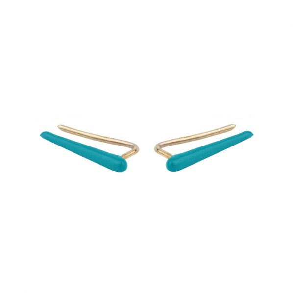 Aesthesis Earrings – gold, enamel