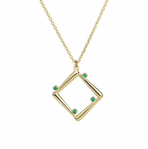 Euphoria Pendant - gold, emerald