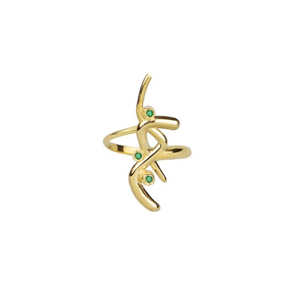 Euphoria Ring - gold, emerald