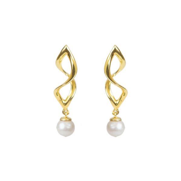 Genesis Earrings - silver, pearl